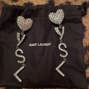 YSL Rhinestone Drop Earrings